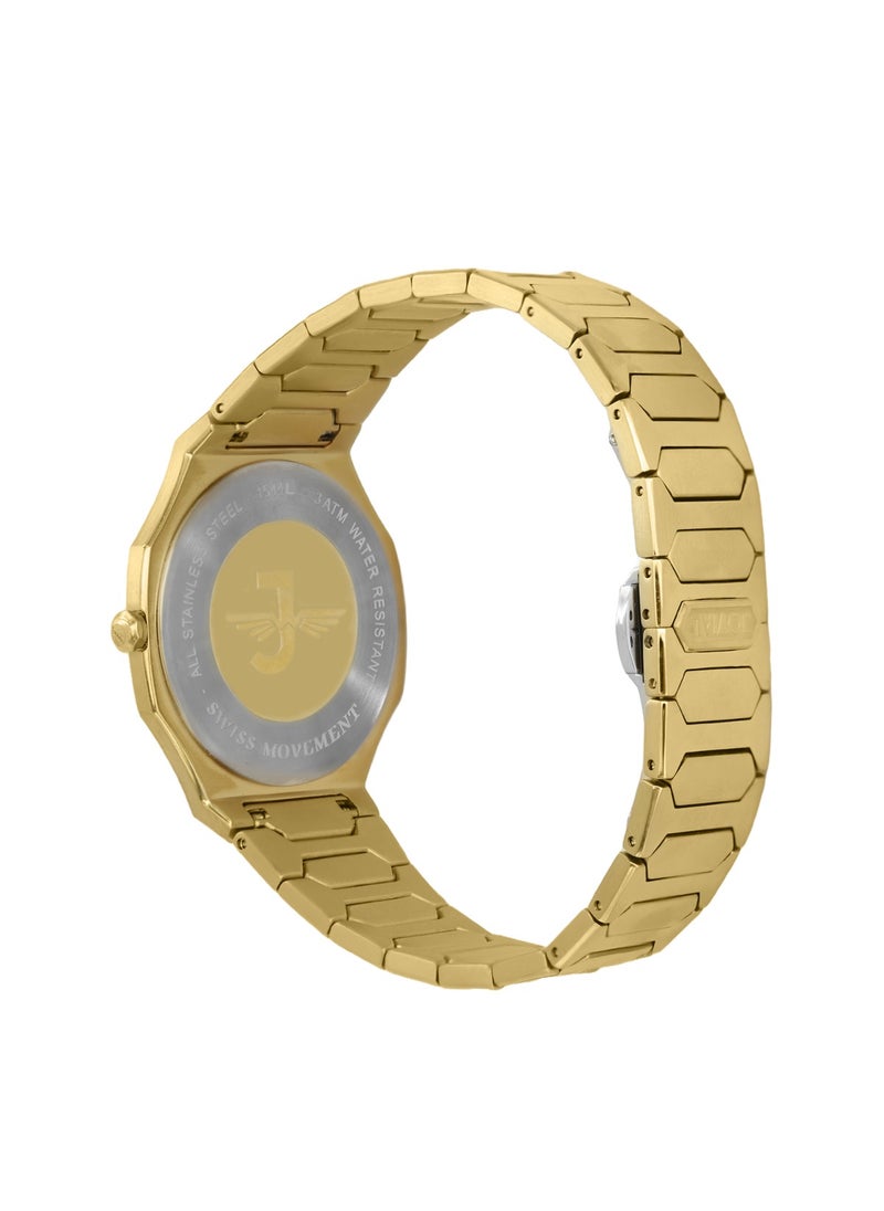 JOVIAL 1544LGMQ02DE Women's Stainless Steel Band Watch, With Diamond, 30mm, Grey Dial
