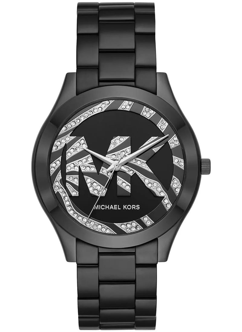 Michael Kors MK4562 Slim Runway Black Dial Stainless Steel Watch