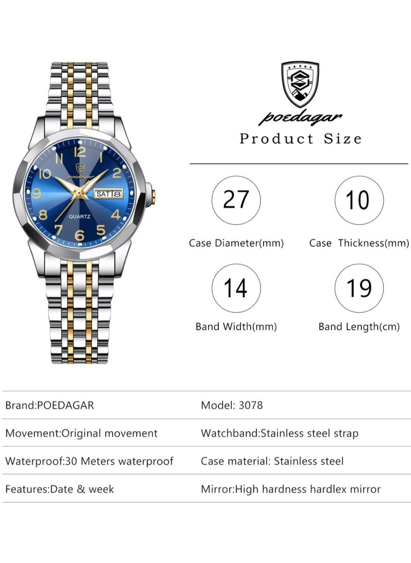 Women Watch, Waterproof Luminous Women's Watch Quartz,Women's Wrist Watches 27mm