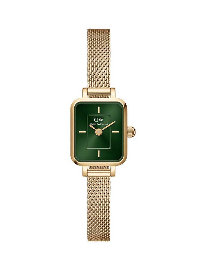 Women Quadro Mini Evergold Emerald Square Stainless Steel Watch DW00100653