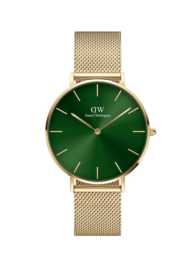 Women Petite Emerald Analog Quartz Gold Stainless Steel Watch DW00100481 - 36mm