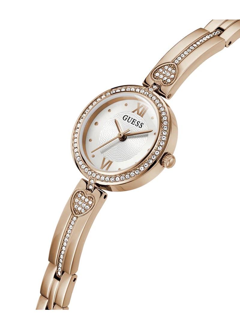 Lovey Ladies Rose Gold Tone Analog Stainless Steel Watch GW0655L3