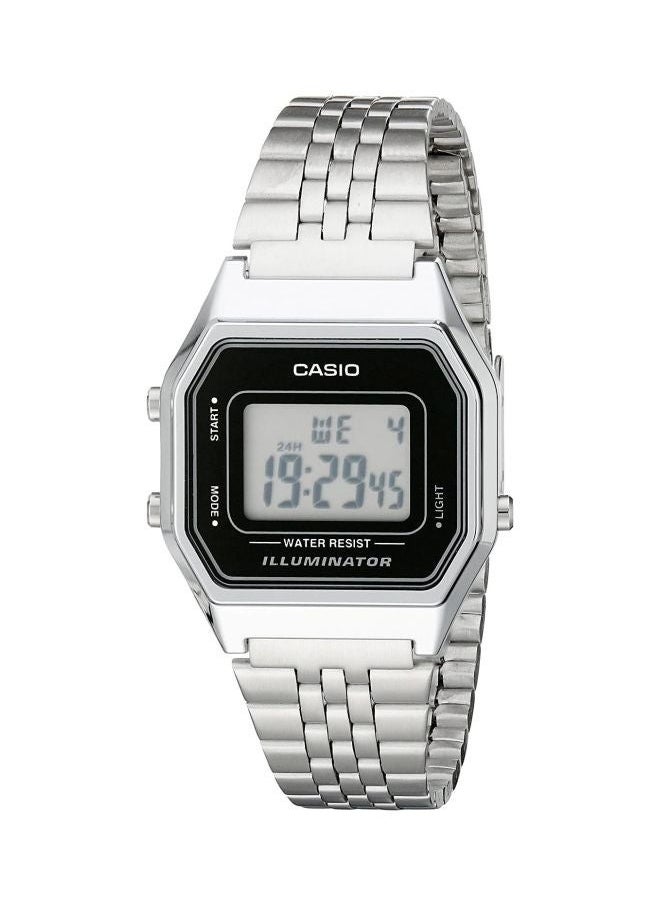 Casio LA680WA-7DF Women's Illuminator Digital Watch, 29 mm, Silver