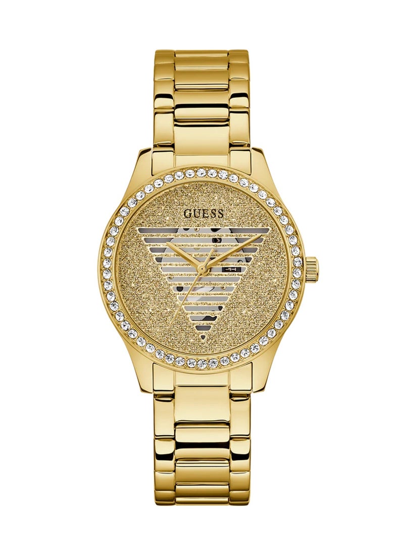 Ladies Idol Gold Analog Stainless Steel Strap Watch - GW0605L2