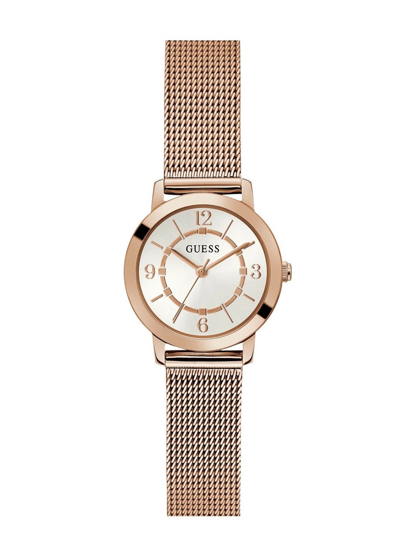 Melody Women's Rose Gold Tone Case Quartz Stainless Steel Watch GW0666L3