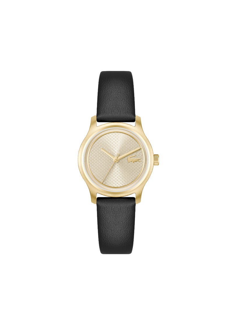 LACOSTE ROUND ANALOG WOMEN'S CHAMPAGNE CASE WATCH - 2001413