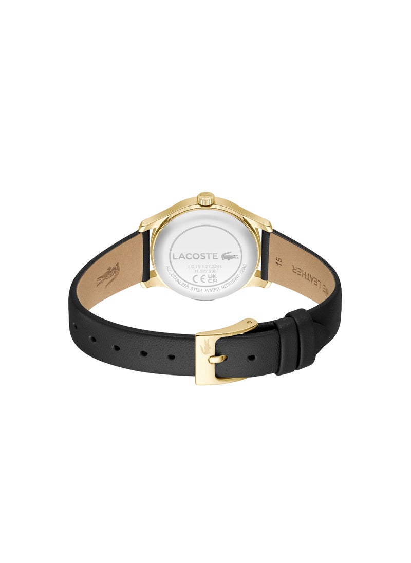 LACOSTE ROUND ANALOG WOMEN'S CHAMPAGNE CASE WATCH - 2001413