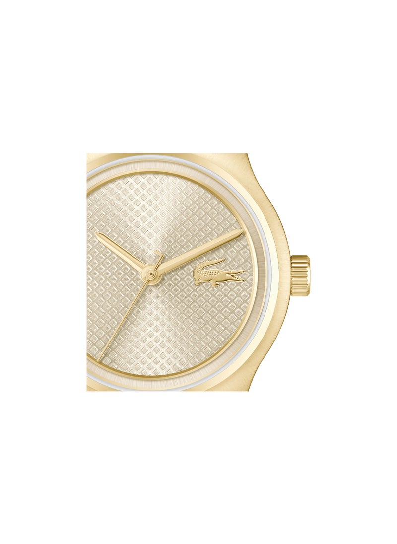 LACOSTE ROUND ANALOG WOMEN'S CHAMPAGNE CASE WATCH - 2001413