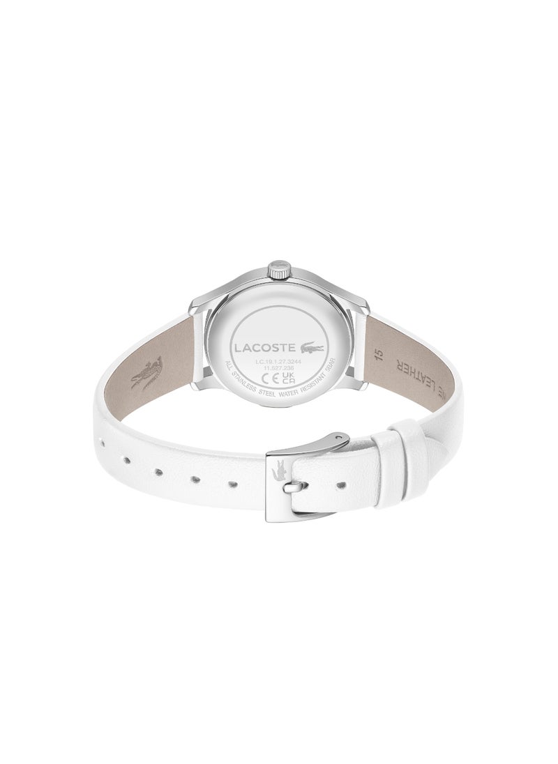 LACOSTE ROUND ANALOG WOMEN'S WHITE CASE WATCH - 2001392