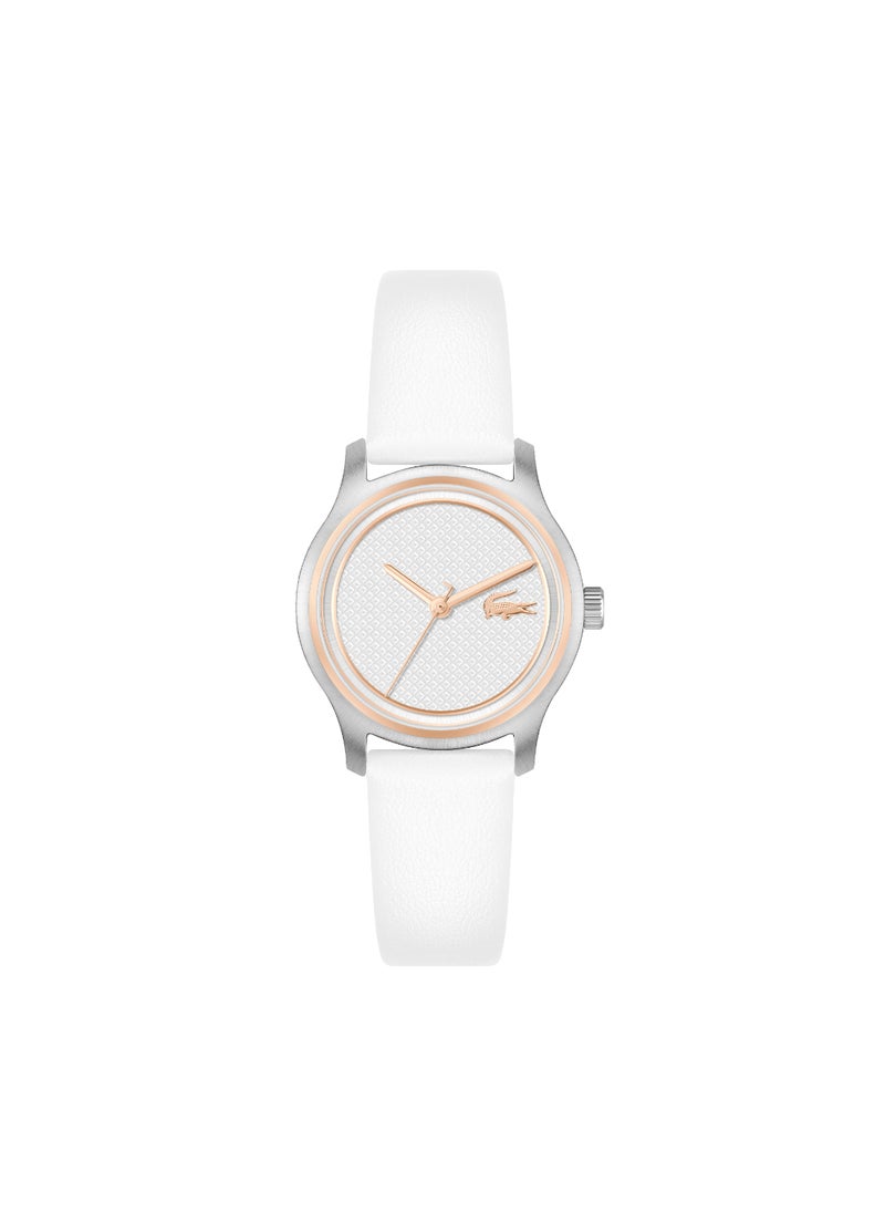 LACOSTE ROUND ANALOG WOMEN'S WHITE CASE WATCH - 2001392