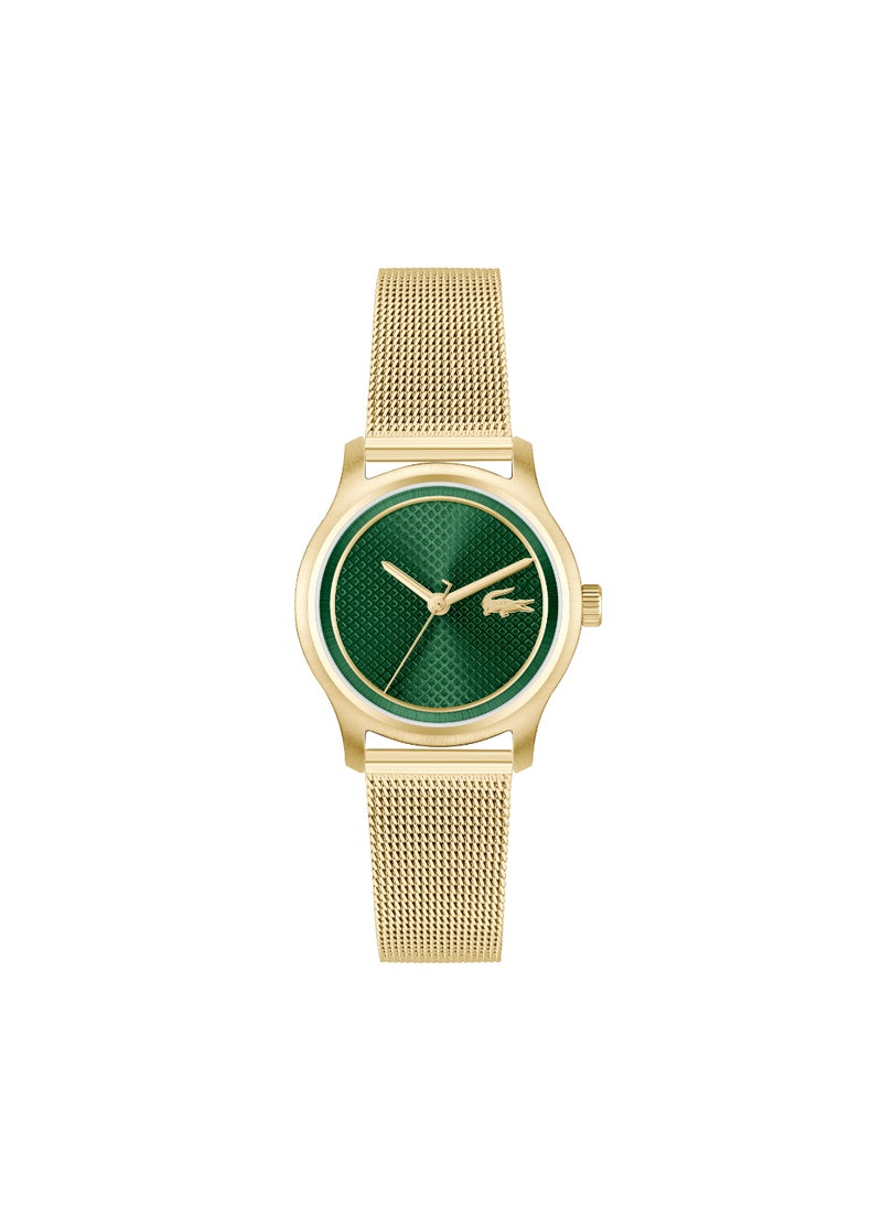 LACOSTE ROUND ANALOG WOMEN'S GREEN CASE WATCH - 2001389