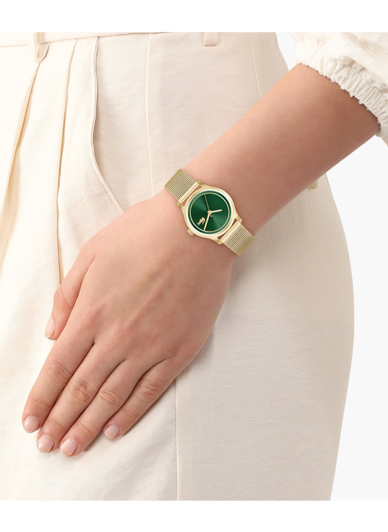 LACOSTE ROUND ANALOG WOMEN'S GREEN CASE WATCH - 2001389