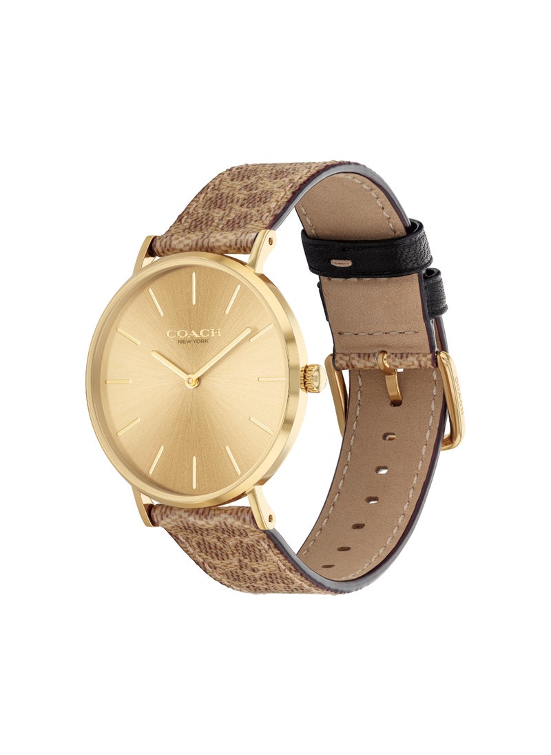 COACH WATCHES ROUND ANALOG WOMEN'S GOLD SUNRAY CASE WATCH - 14504086