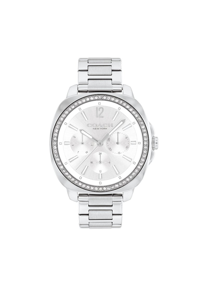 COACH WATCHES TONNEAU ANALOG WOMEN'S SILVER WHITE CASE WATCH - 14504400