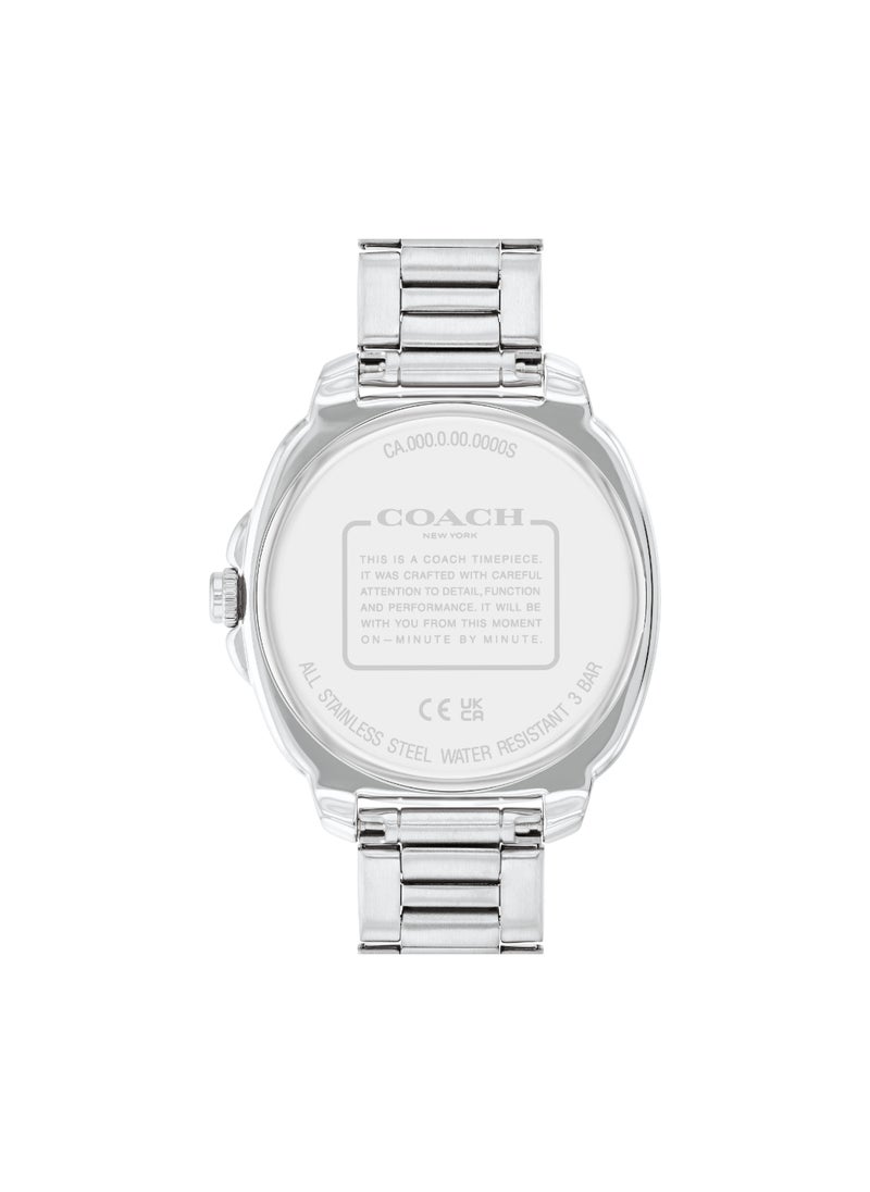 COACH WATCHES TONNEAU ANALOG WOMEN'S SILVER WHITE CASE WATCH - 14504400