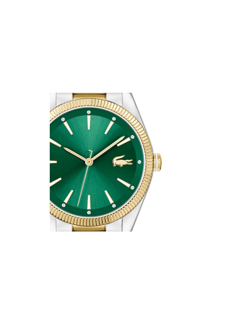 LACOSTE ROUND ANALOG WOMEN'S DARK GREEN CASE WATCH - 2001415