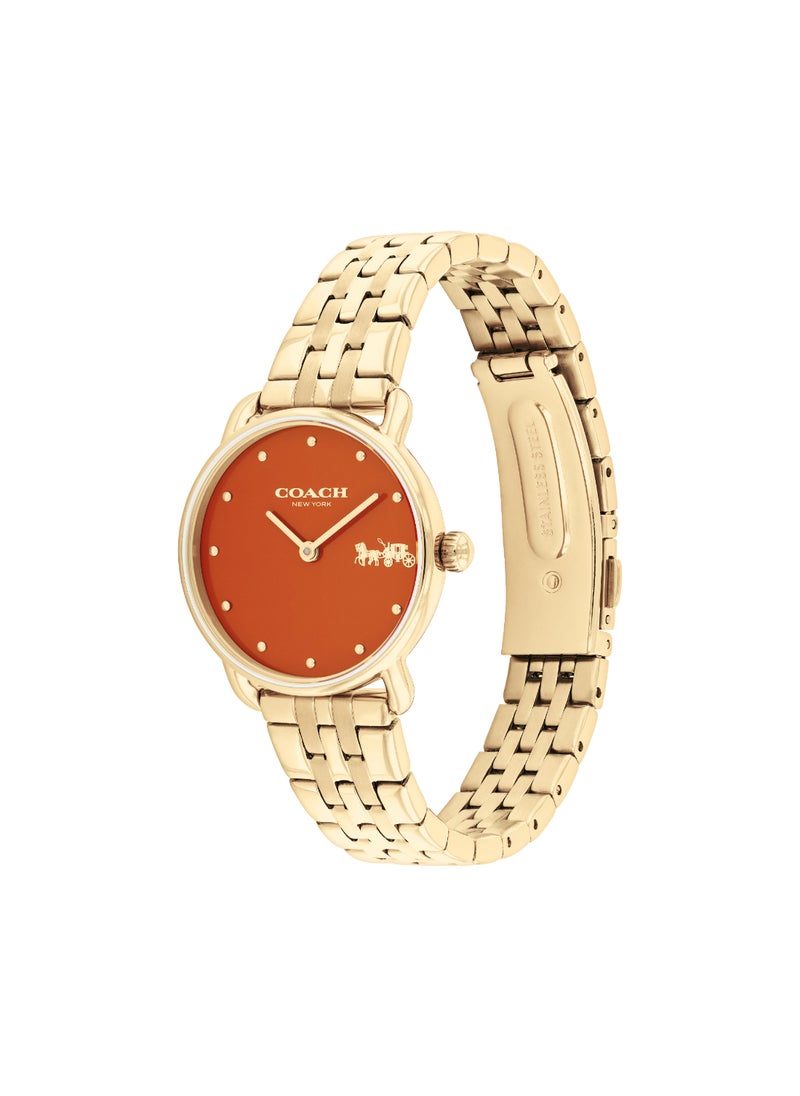 COACH WATCHES ROUND ANALOG WOMEN'S ORANGE CASE WATCH - 14504446