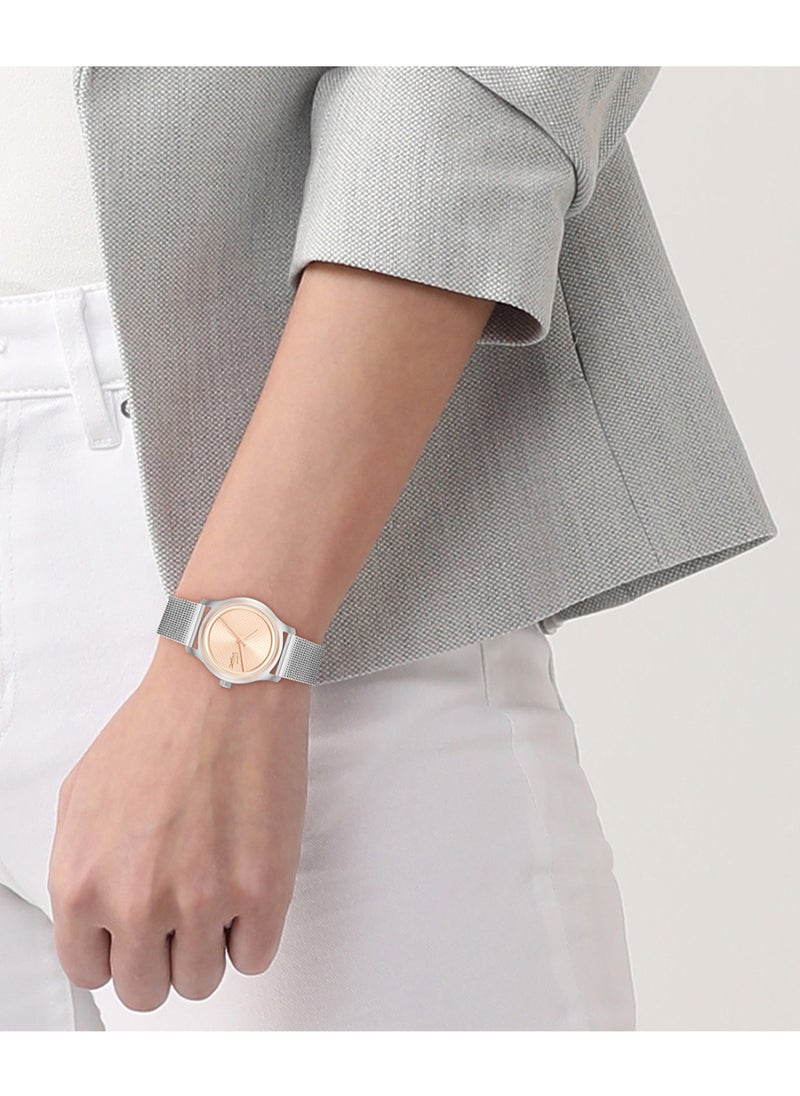 LACOSTE ROUND ANALOG WOMEN'S CARNATION GOLD CASE WATCH - 2001390
