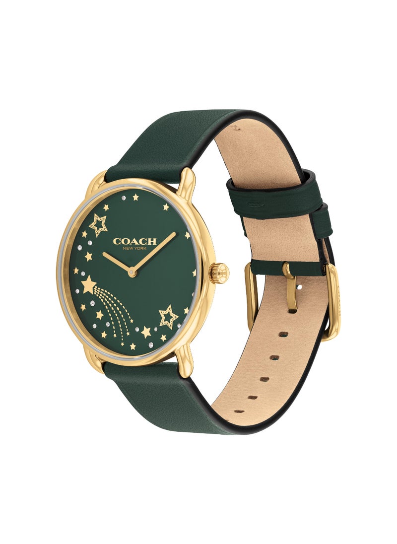 COACH WATCHES ROUND ANALOG WOMEN'S GREEN CASE WATCH - 14504377