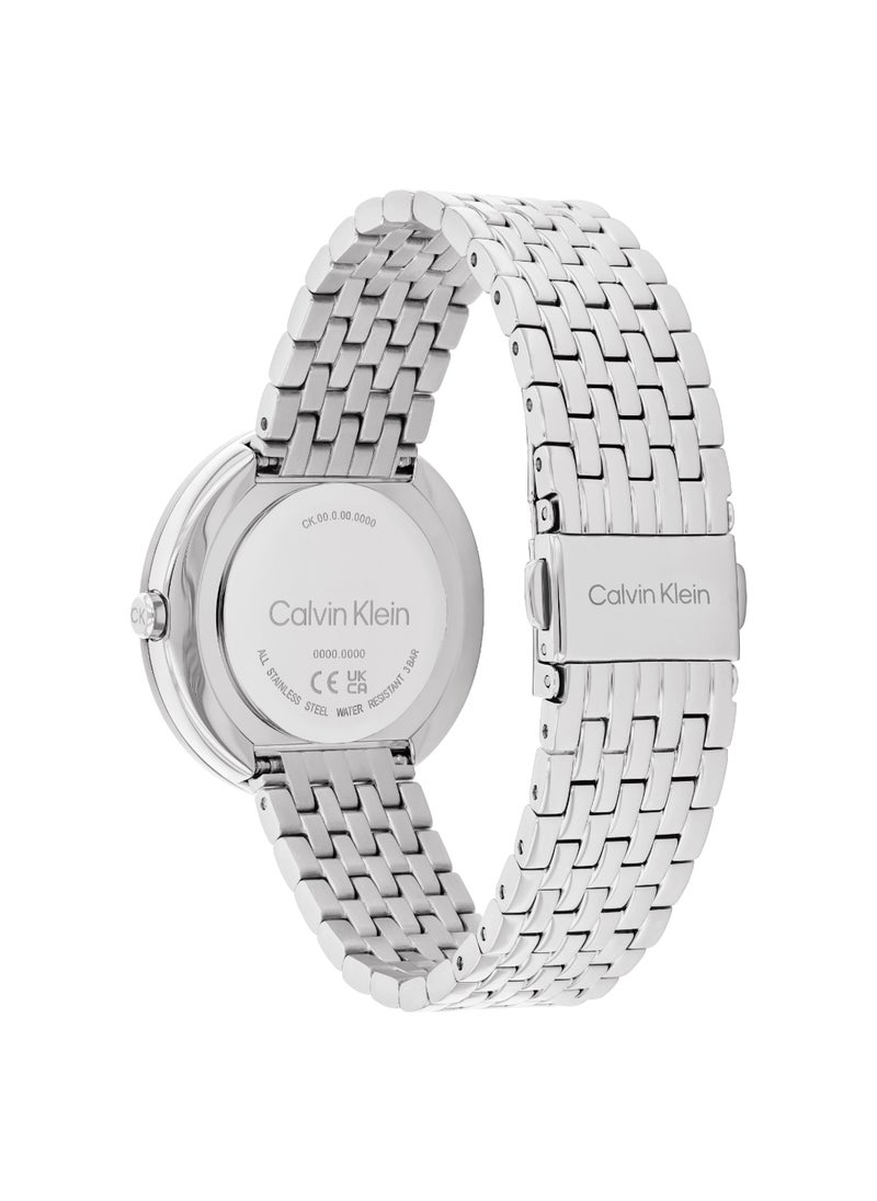 CALVIN KLEIN ROUND ANALOG WOMEN'S RED CASE WATCH - 25100064