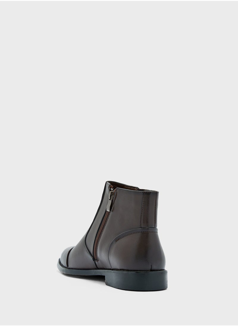 Formal Ankle Length Pull On Boots