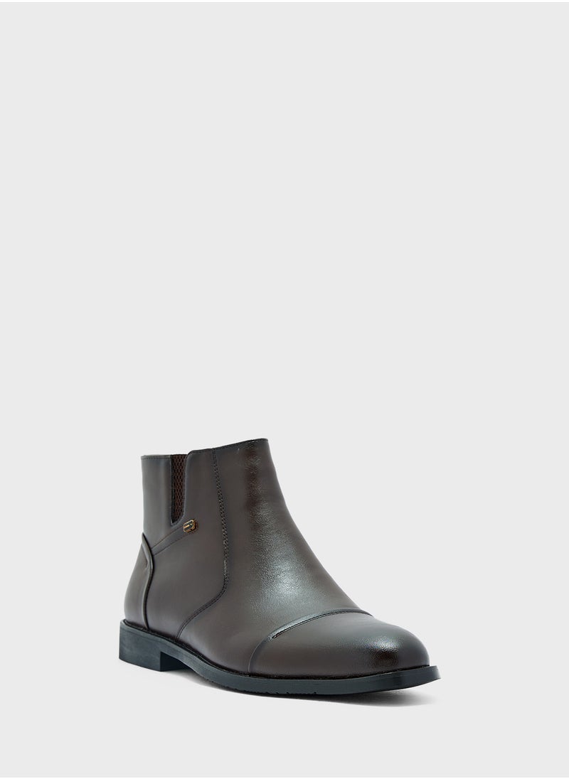 Formal Ankle Length Pull On Boots