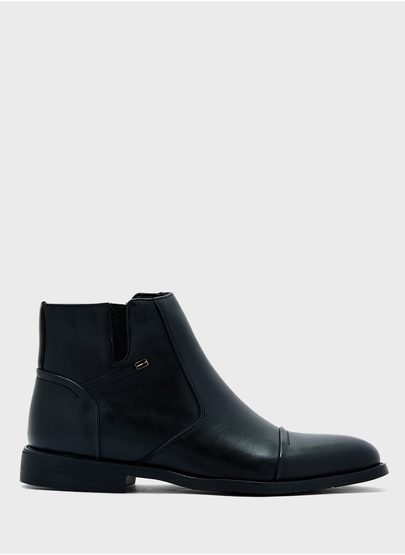 Formal Ankle Length Pull On Boots