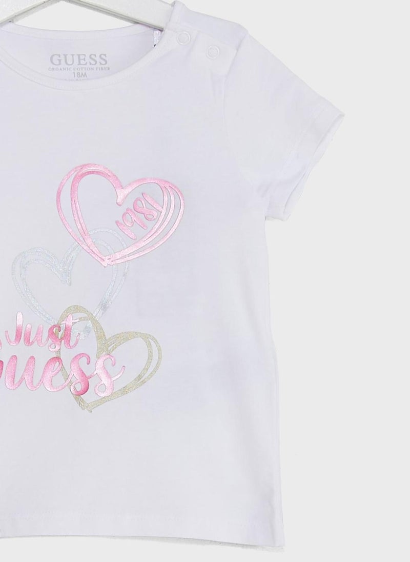 Infant Heart Print T-Shirt