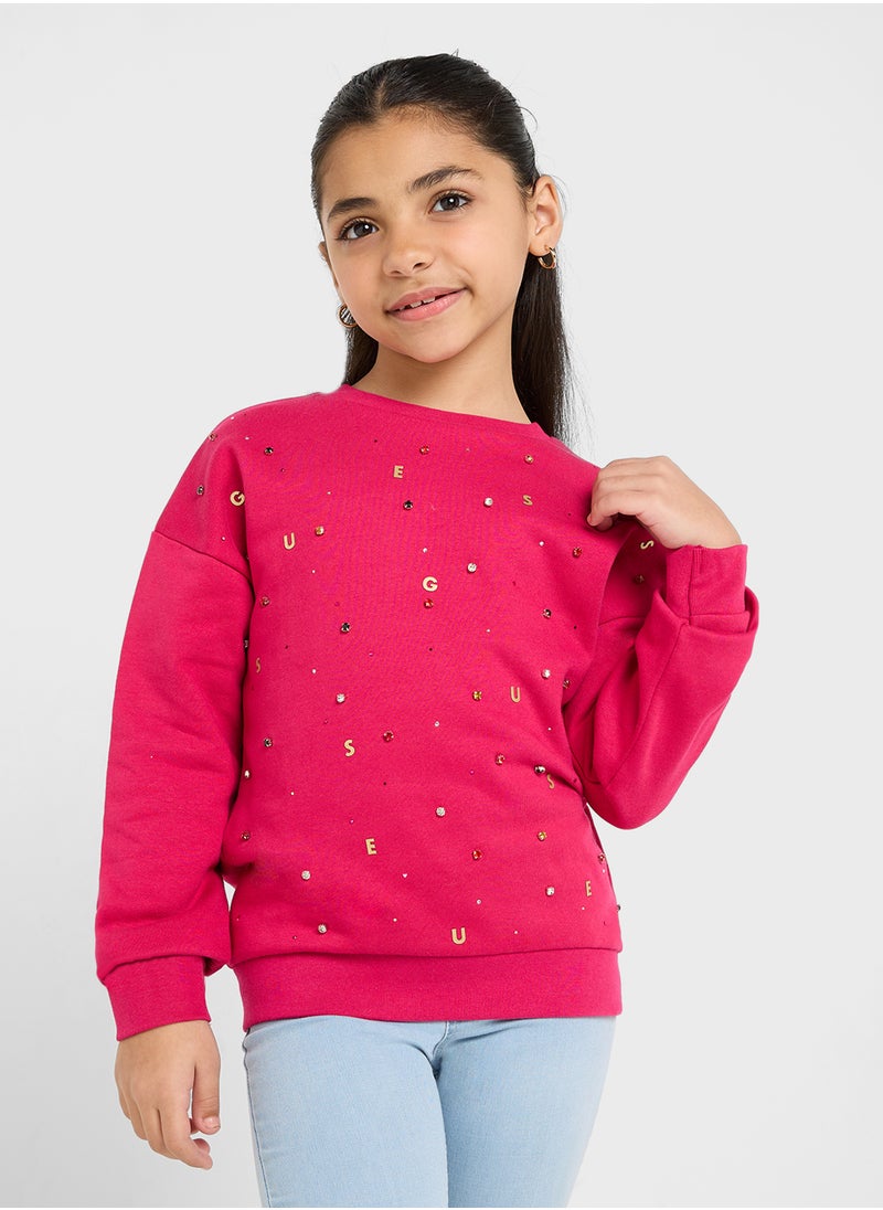Kids Logo Embroidery Sweatshirt
