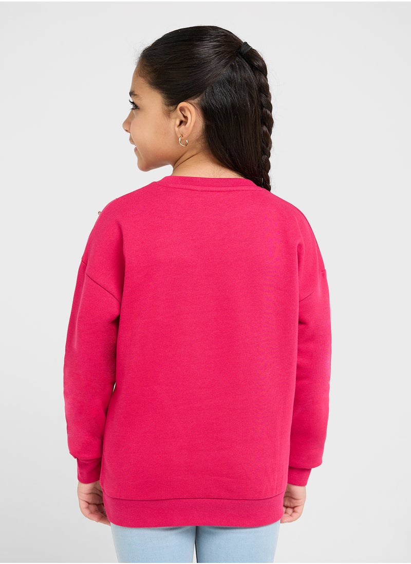 Kids Logo Embroidery Sweatshirt