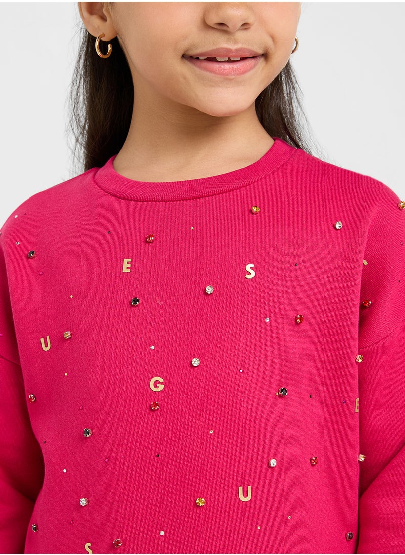 Kids Logo Embroidery Sweatshirt