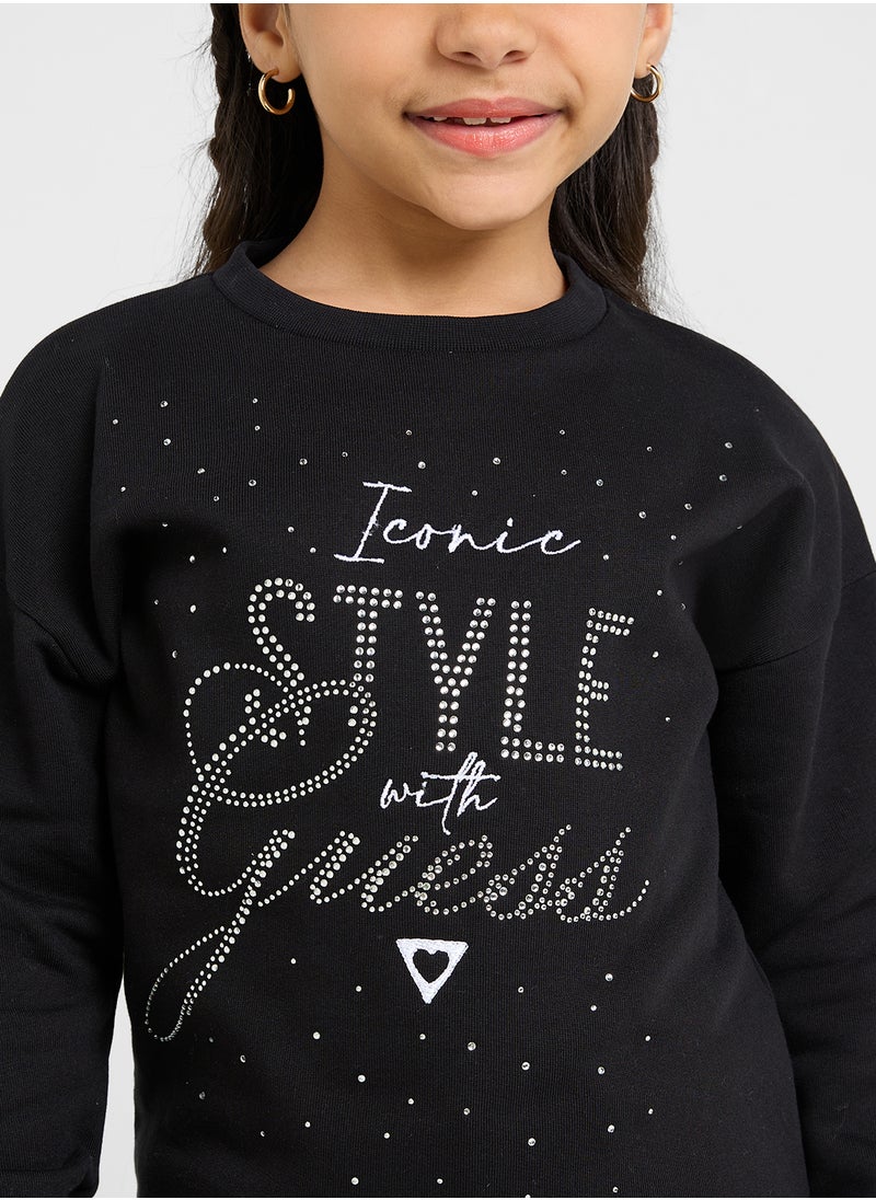 Kids Logo Detail Long Sleeve T-Shirt