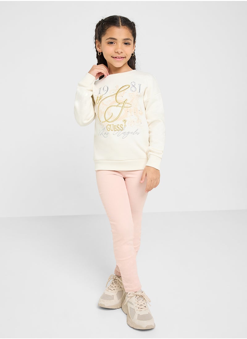 Kids Logo Detail Long Sleeve T-Shirt