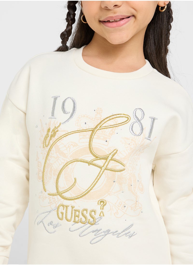 Kids Logo Detail Long Sleeve T-Shirt