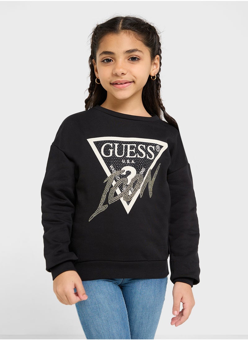 Kids Logo Detail Long Sleeve T-Shirt