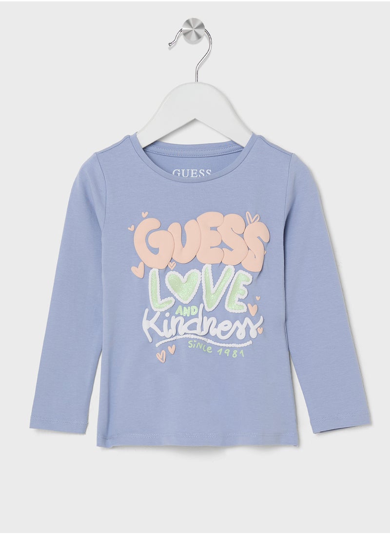 Kids Logo Detail Long Sleeve T-Shirt