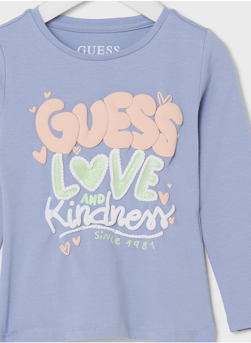 Kids Logo Detail Long Sleeve T-Shirt