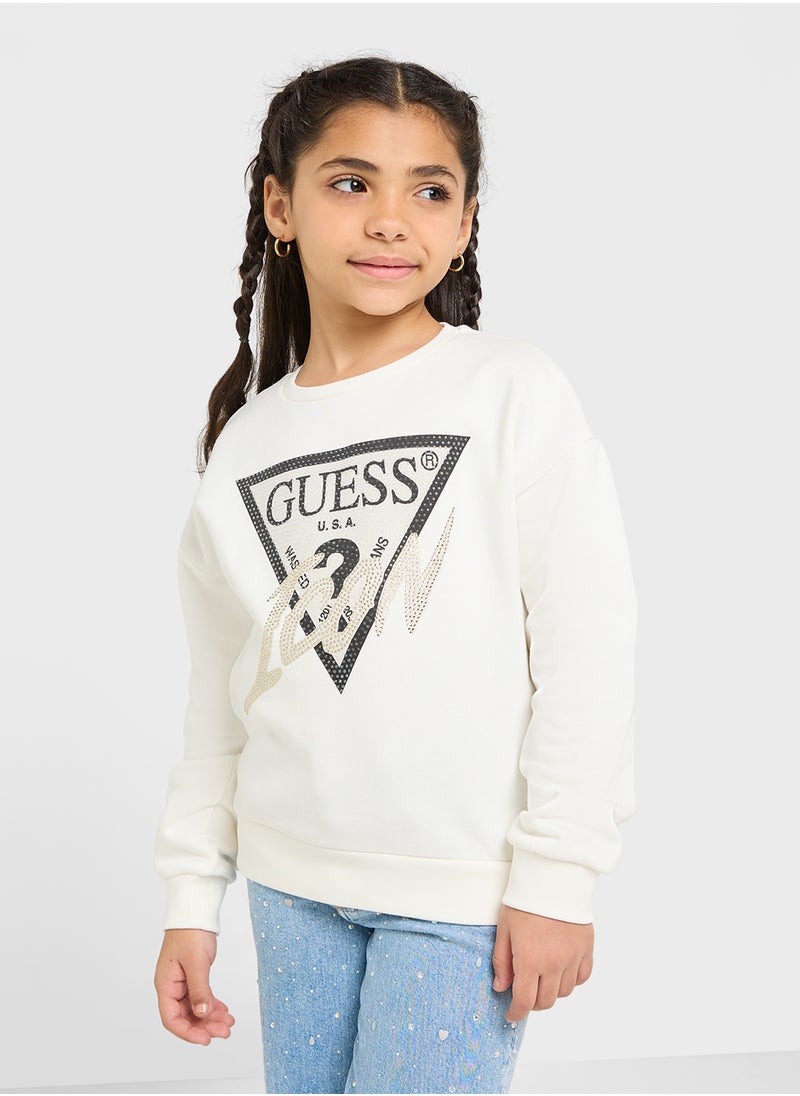 Kids Logo Detail Long Sleeve T-Shirt