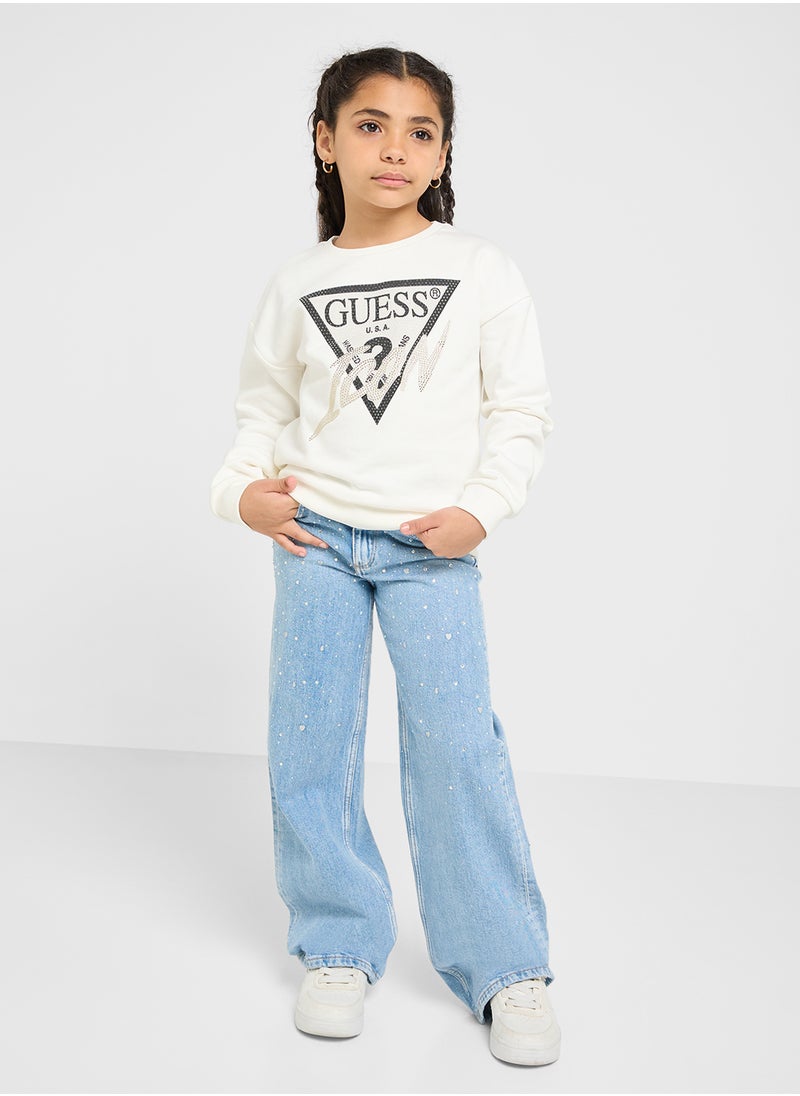 Kids Logo Detail Long Sleeve T-Shirt