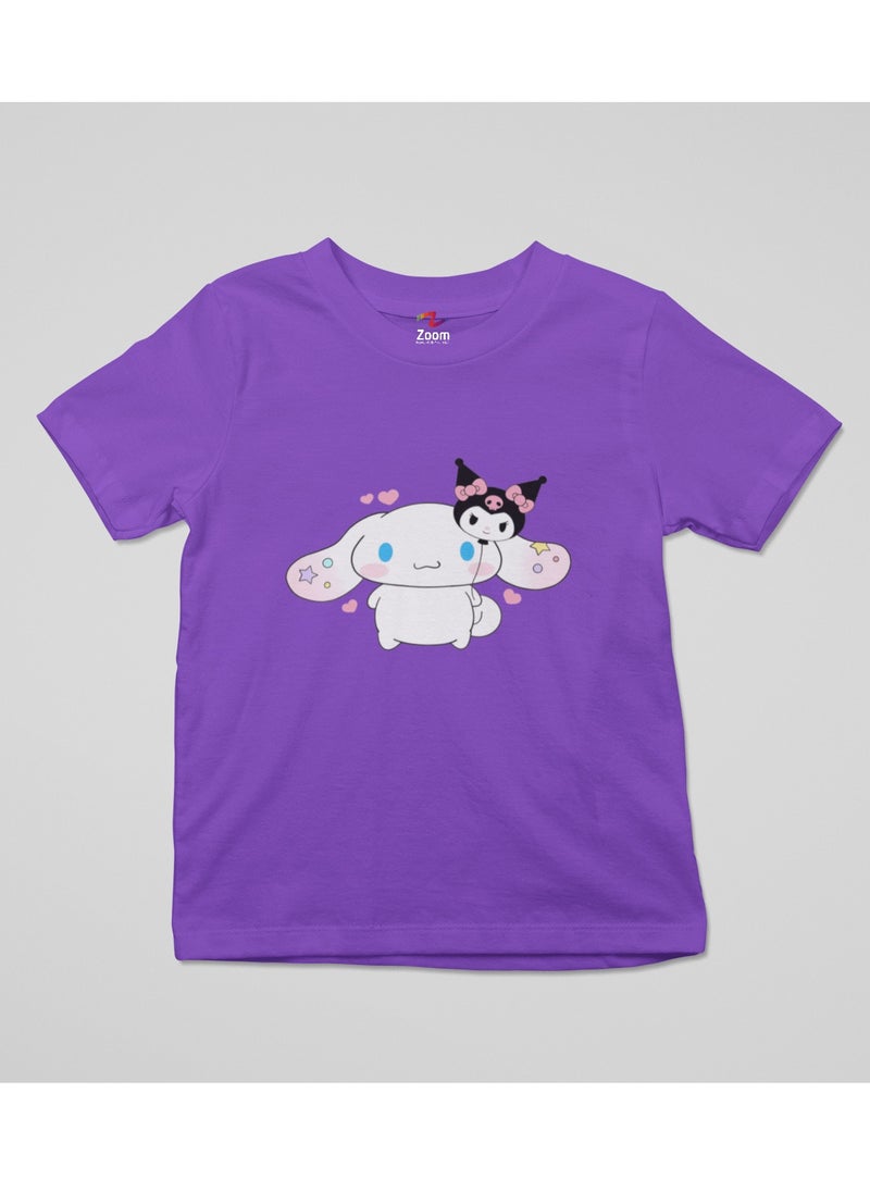 Cinnamoroll X Kuromi Trendy T-Shirt Featuring Both Iconic Sanrio Characters