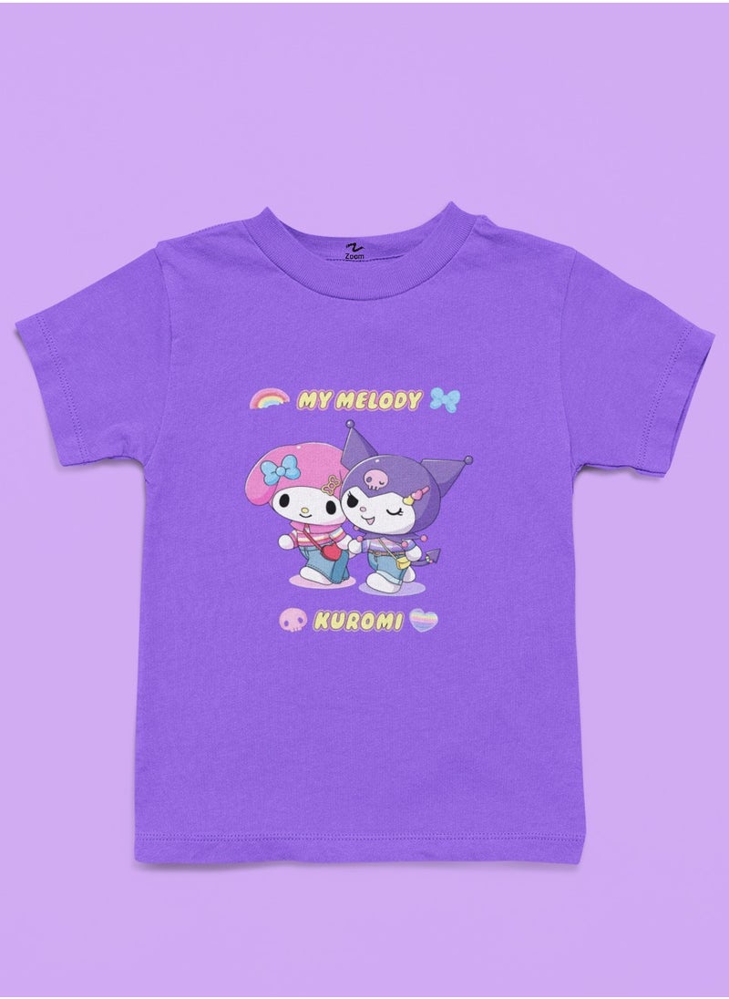 Rainbow Design My Melody and Kuromi T-Shirt Design