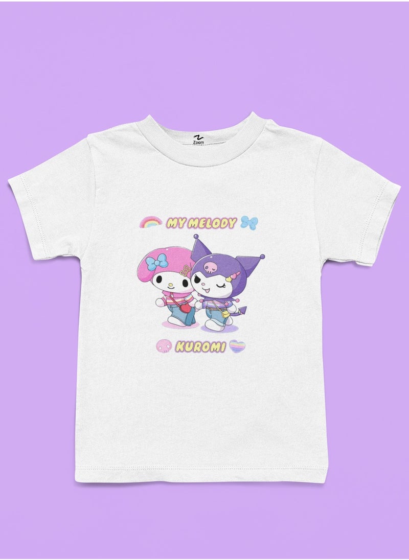 Rainbow Design My Melody and Kuromi T-Shirt Design