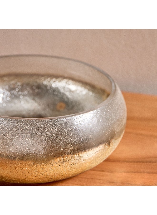 Erton Crink Glass Round Decorative Bowl 21 x 9 x 21 cm