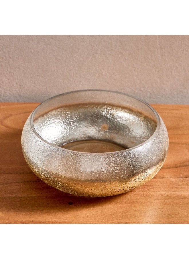 Erton Crink Glass Round Decorative Bowl 21 x 9 x 21 cm