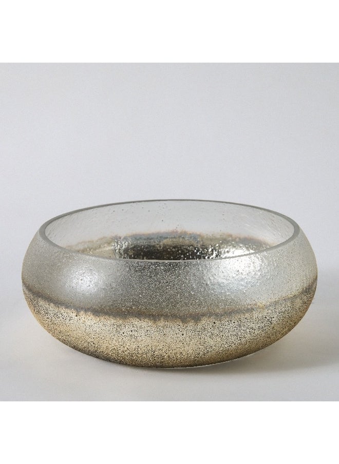 Erton Crink Glass Round Decorative Bowl 21 x 9 x 21 cm