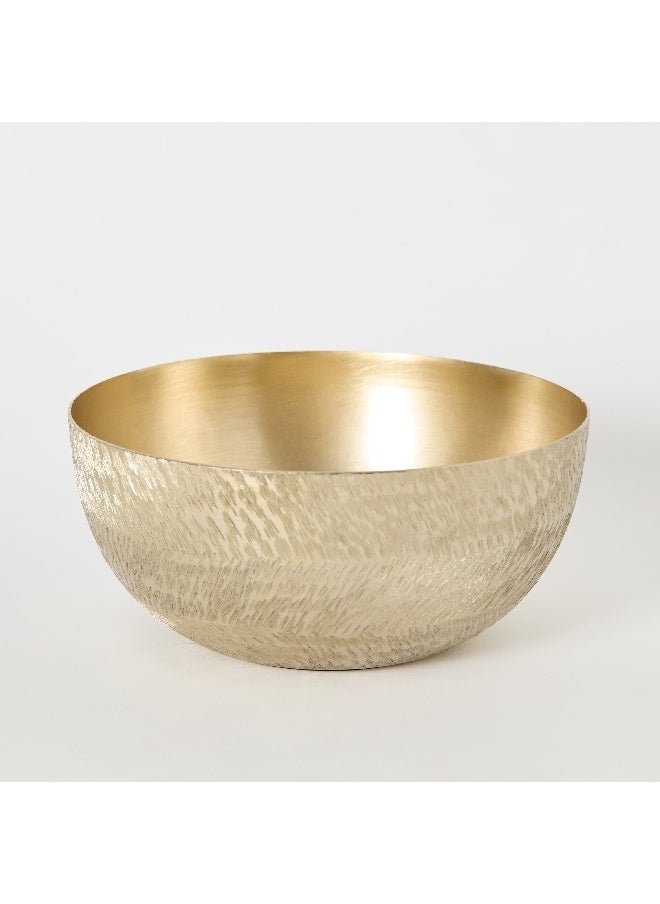 Catlyn Textured Aluminium Decorative Bowl 25 x 14 x 25 cm