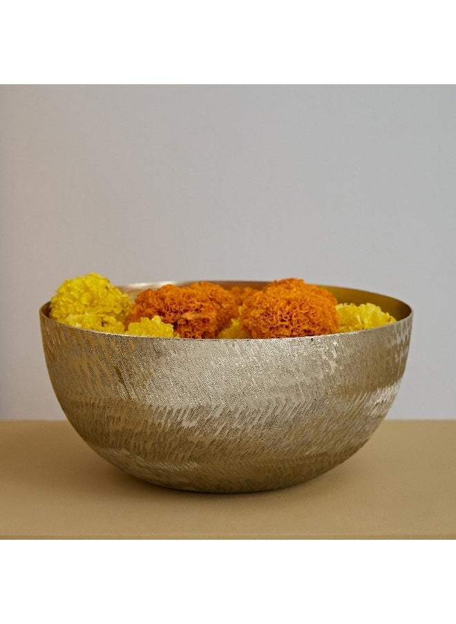 Catlyn Textured Aluminium Decorative Bowl 25 x 14 x 25 cm