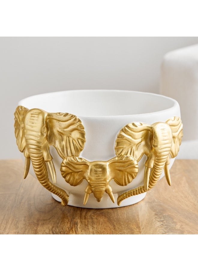 Delyn Polyresin Elephant Decorative Bowl 28 x 26.5 x 15.5 cm