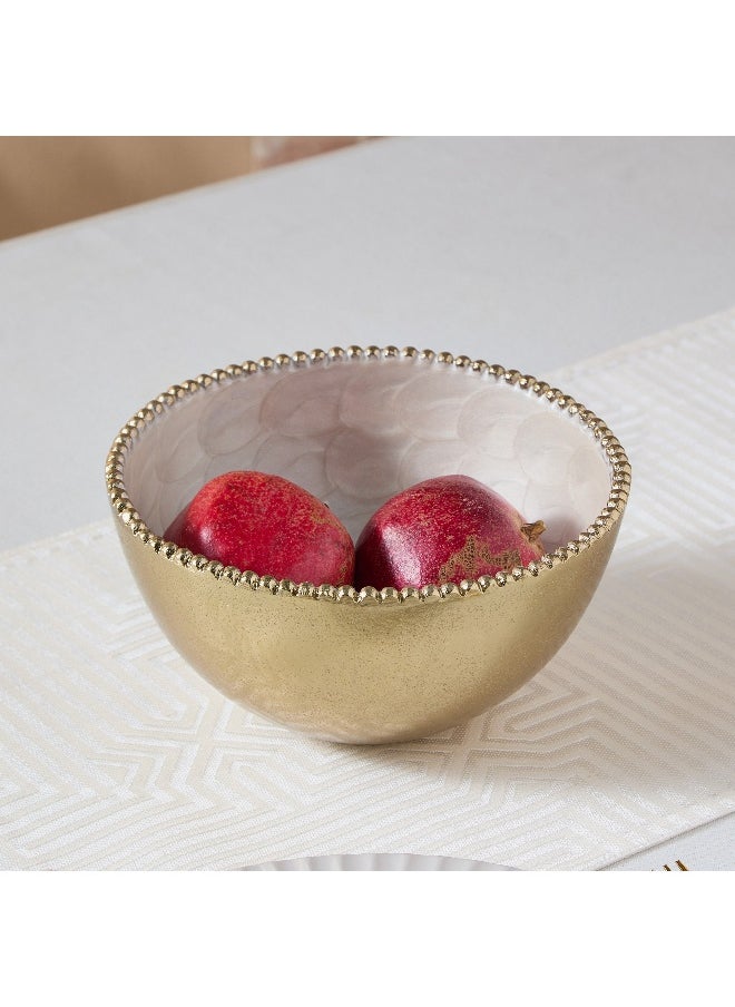 Lera Shell Enamel Decorative Bowl - 20x20x10 cm