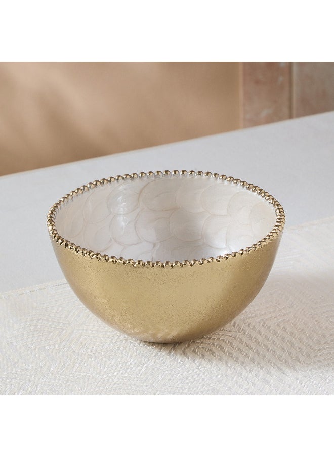 Lera Shell Enamel Decorative Bowl - 20x20x10 cm